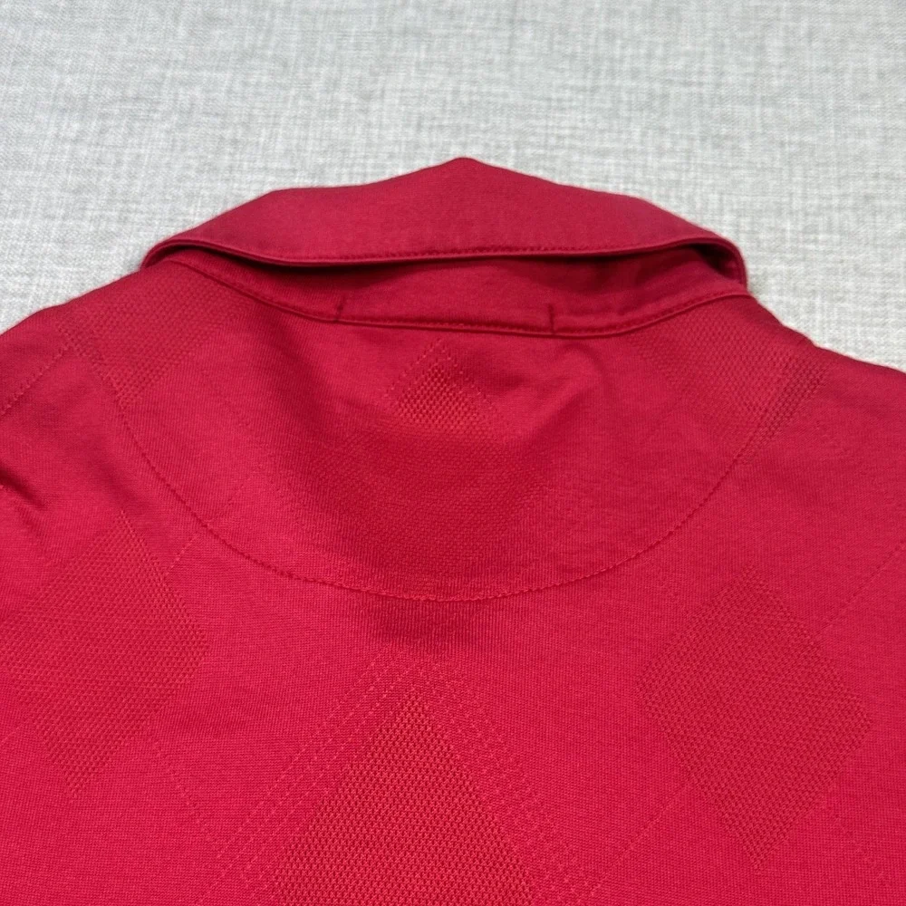 Tiger Woods Collection Sunday Red Argyle Polo Golf Shirt Mens XL Nike Dri-FIT - Picture 11 of 11